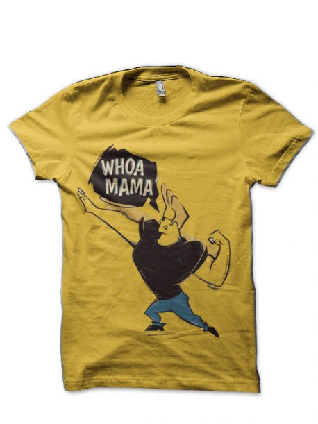 Johnny Bravo Half Sleeve Yellow T-Shirt