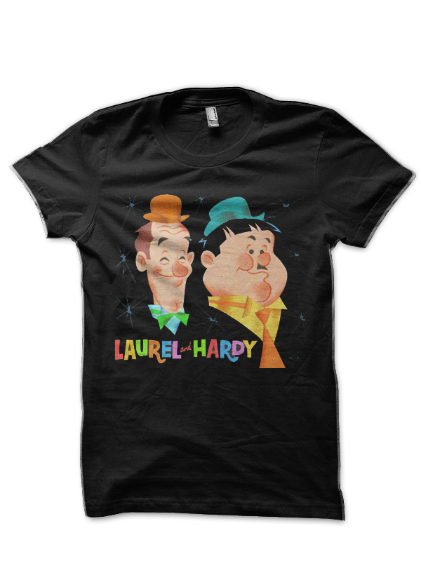 Laurel And Hardy Half Sleeve T-Shirt
