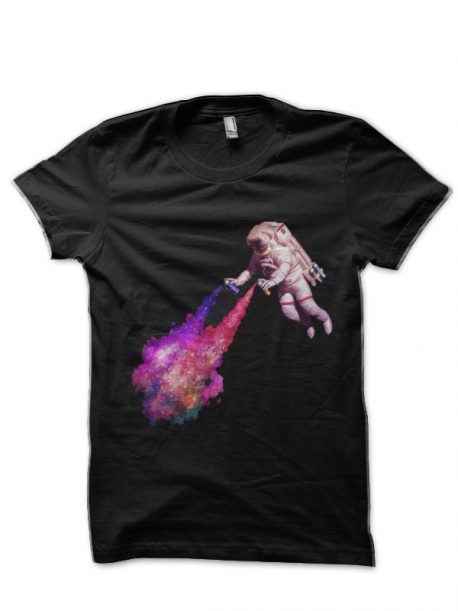 Nasa Half Sleeve Black T-Shirt