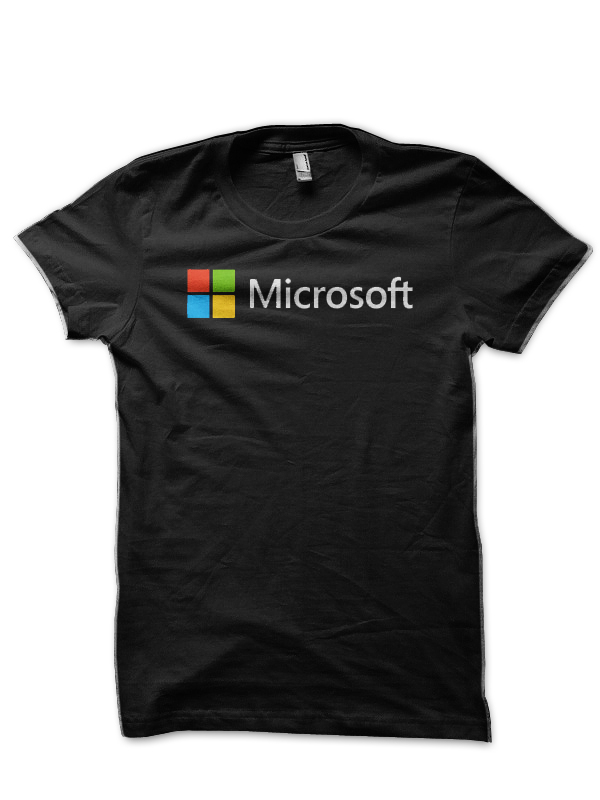 Microsoft Black T-Shirt | Swag Shirts