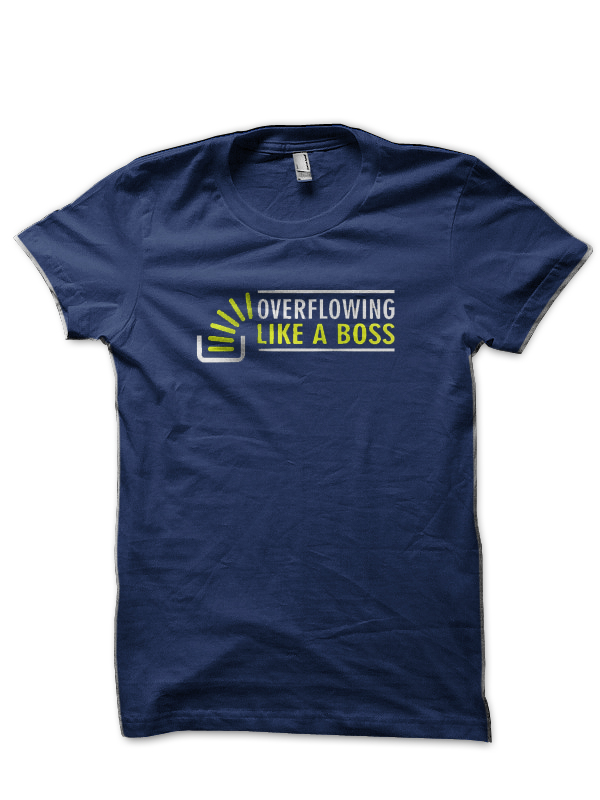 Stake Overflow Navy Blue T-Shirt - Swag Shirts