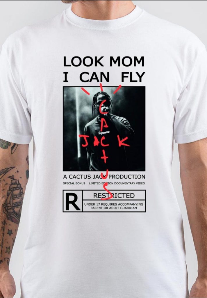 Travis Scott 'Look Mom I Can Fly' T-Shirt, Cactus Jack, Travis - Foto 3