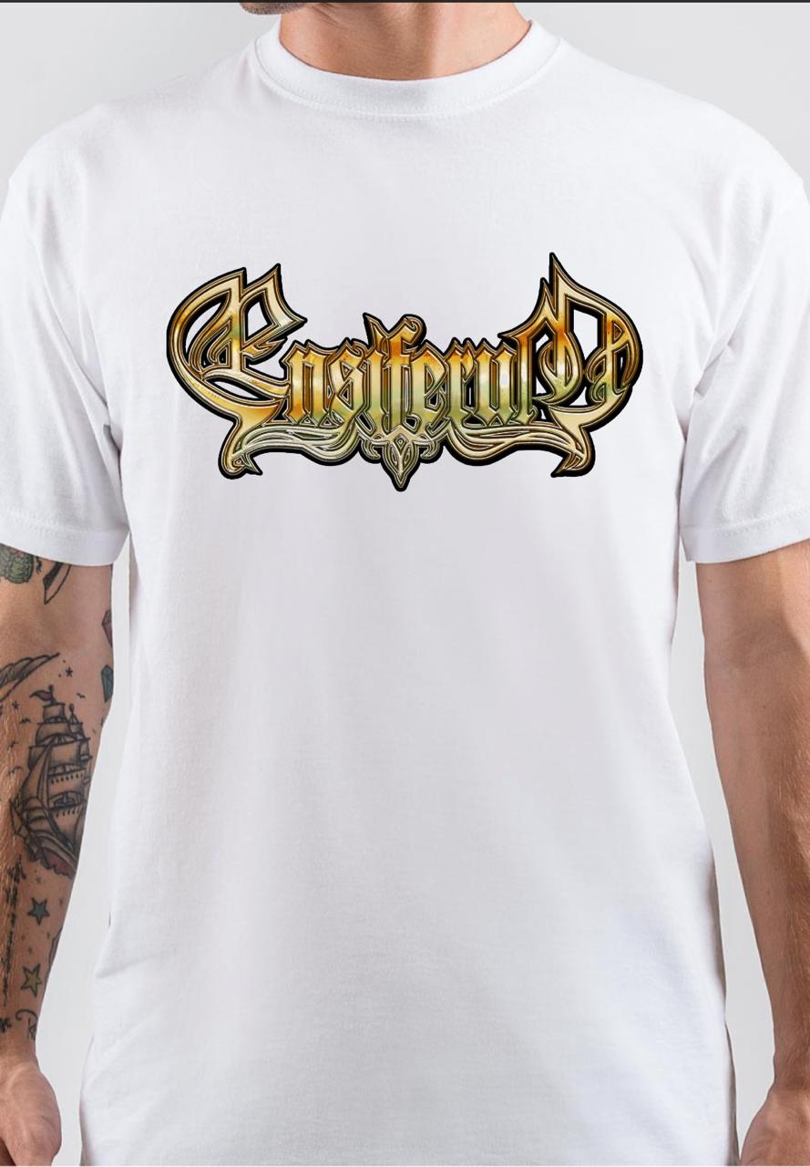 Folk Metal ENSIFERUM Logo Flames T-shirt 