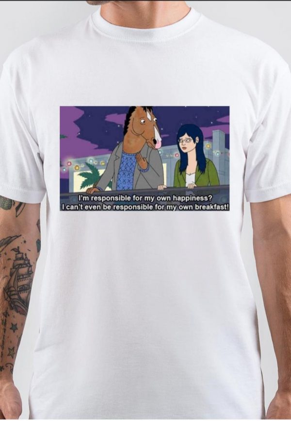 BoJack Horseman White TShirt Swag Shirts