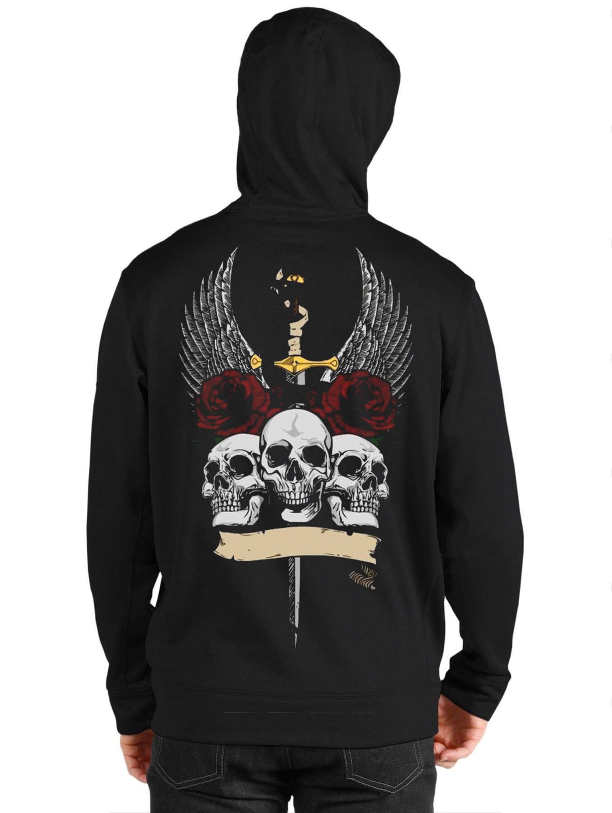 Skull Black Hoodie | Swag Shirts