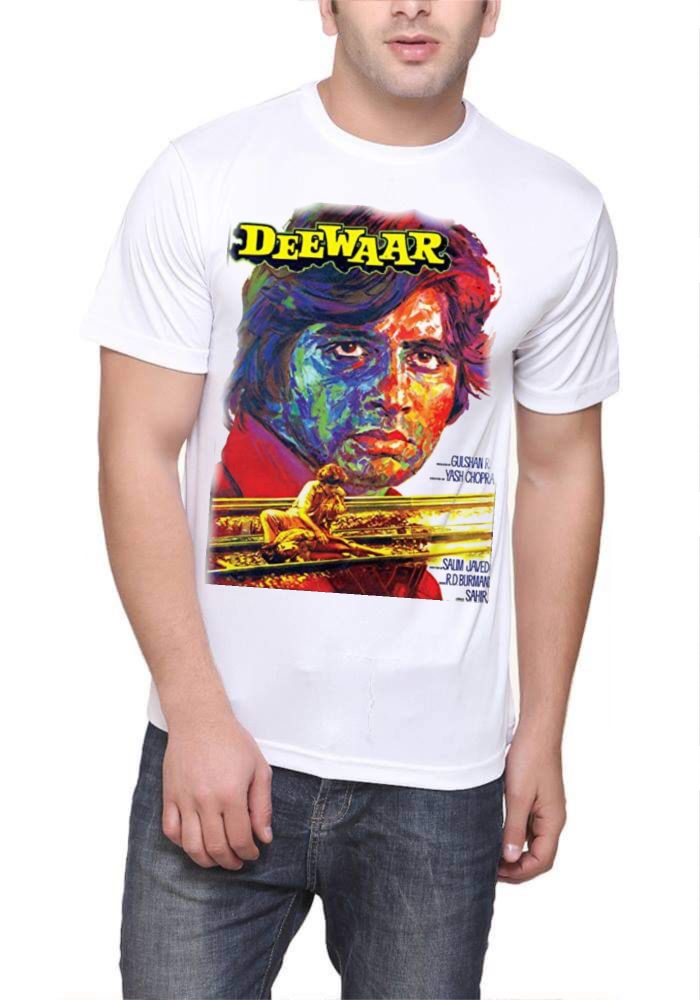 Amitabh Bachchan Half Sleeve White T-Shirt