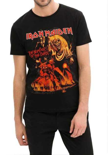 Iron Maiden Half Sleeve Black T-Shirt