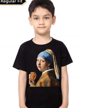 Girl With A Pearl Earring Kids T-Shirt