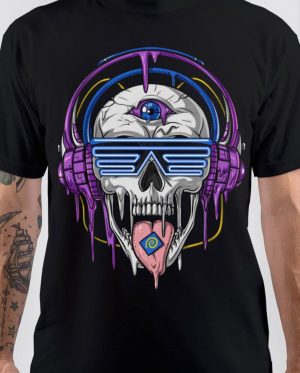 Psychedelic Melting Skull T-Shirt
