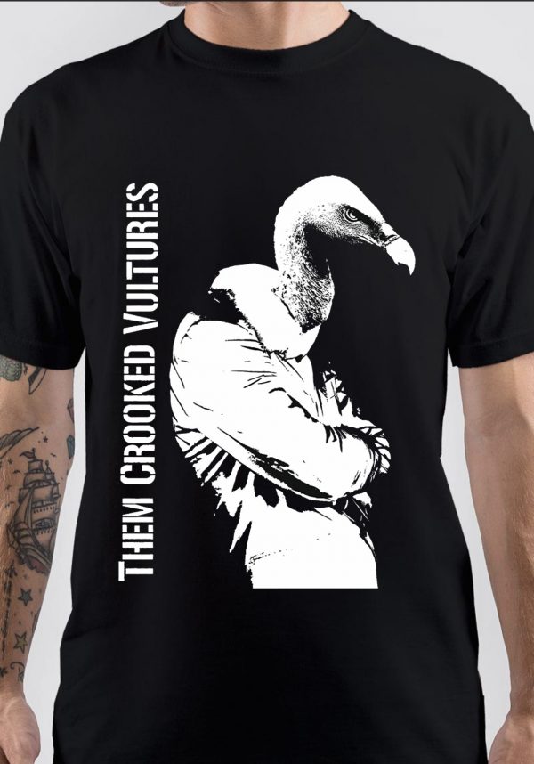 T-shirt Vintage Them Crooked Vultures - Coton, Impressions Graphiques, Tailles S à 5XL