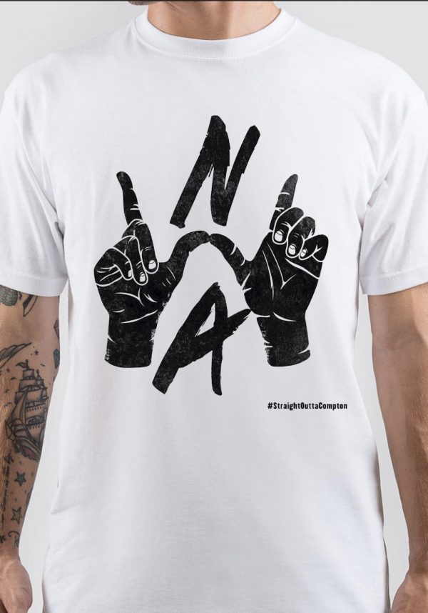 NWA (N.W.A.) Wrap T-Shirt, Men's XXL equivalent. cotton black type Vintage Second Hand