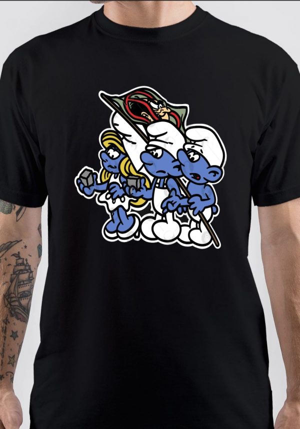 T-shirt Donna The Smurfs "The Witching Hour" Rosa/grigio - Licenza Ufficiale