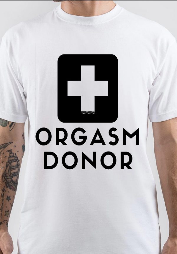 T-shirt Orgasm Donor – Ispirata Al Film American Pie – Maglietta Uomo 100% Cotone Made In Italy