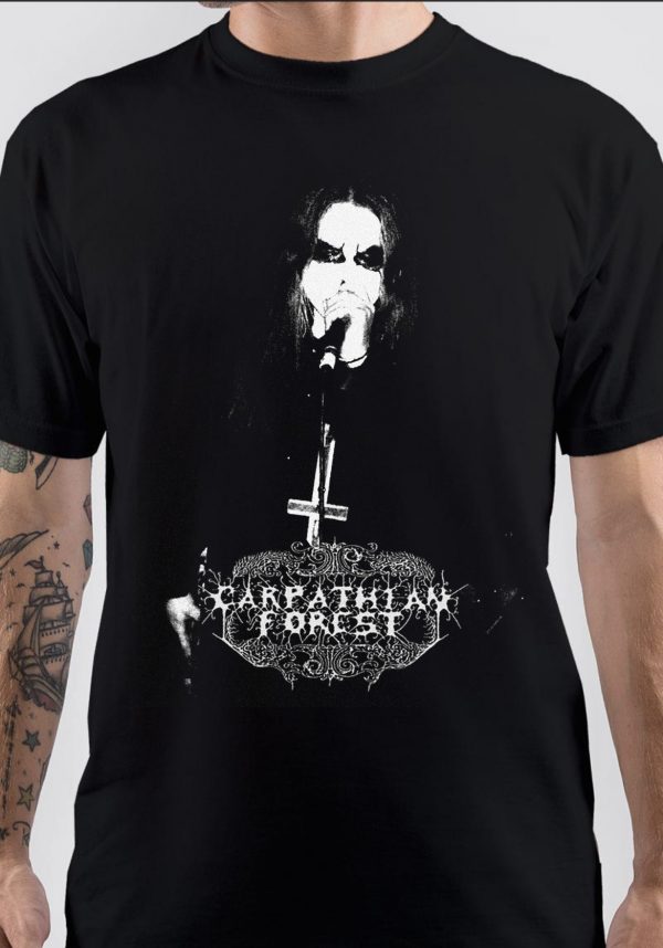 Maglietta Ufficiale Carpathian Forest – Nera, Unisex, Cotone, Girocollo, Stampa Likeim