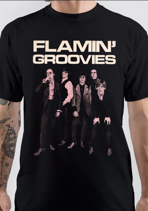 T-shirt Homme Flamin Groovies - Blanc - Tailles S à 5XL - 100% Coton