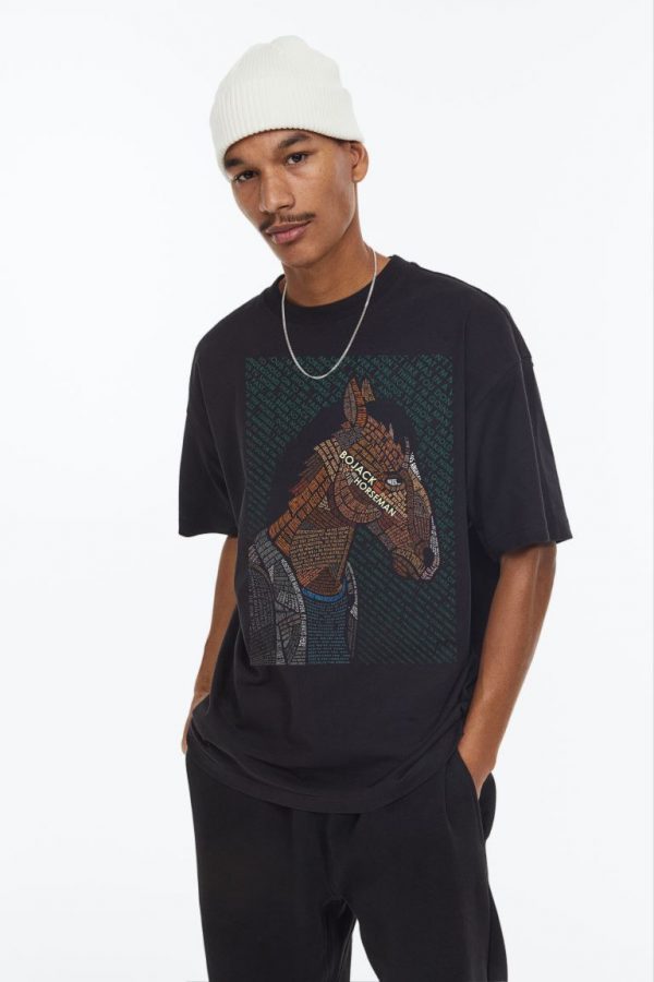 BoJack Horseman Black Oversized T-Shirt