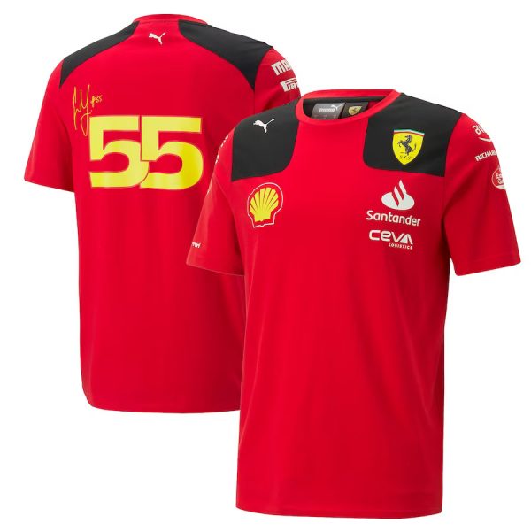 scuderia-ferrari-formula-1-2023-Carlos-Sainz-t-shirt