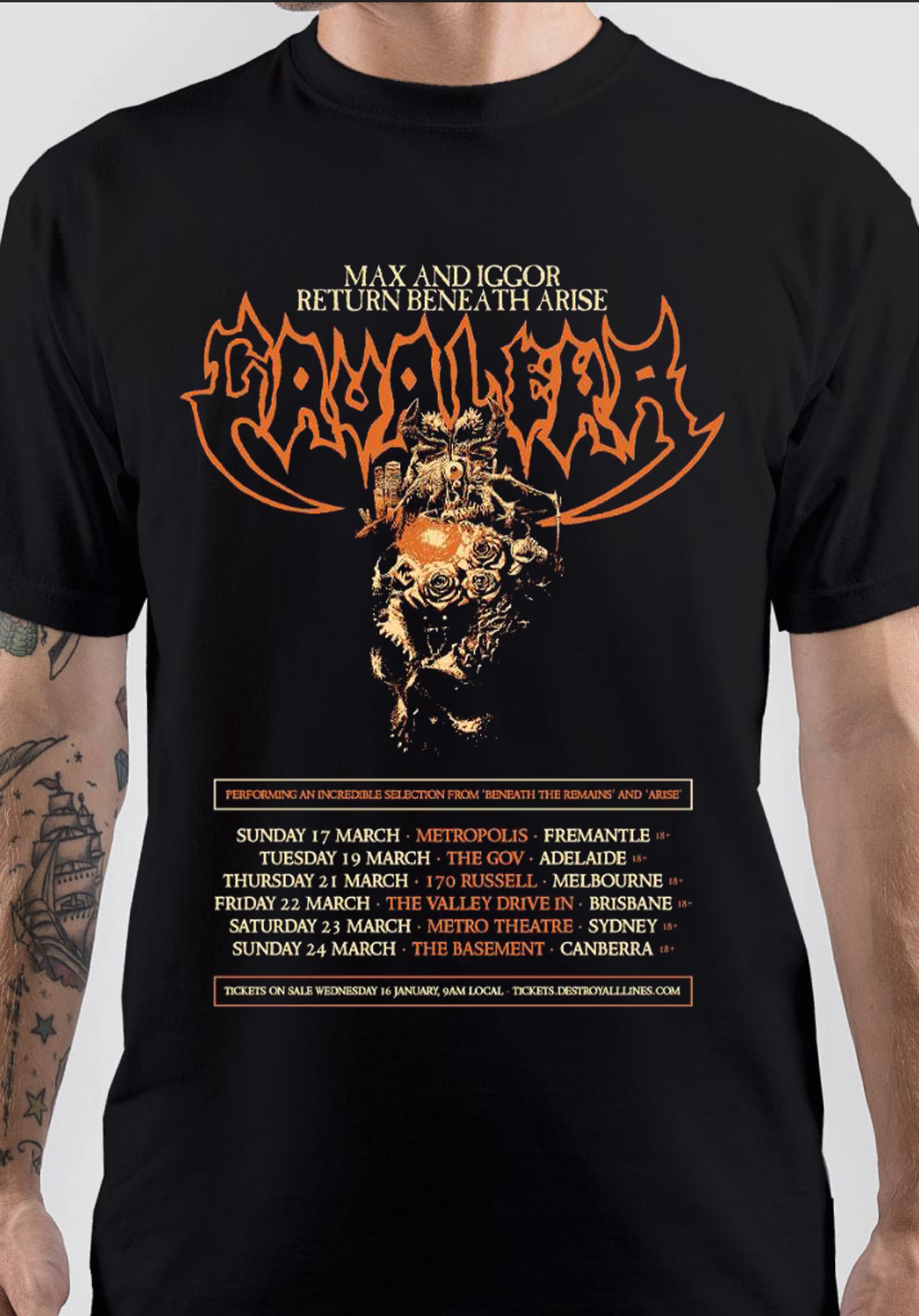 Cavalera Conspiracy Return: Beneath Arise Tour Shirt (first leg