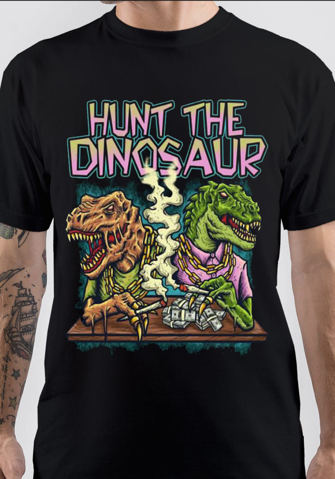 Hunt The Dinosaur Band T-Shirt And Merchandise