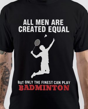 Badminton Black T-Shirt