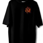 JAI SHREE RAM Black Oversized T-Shirt