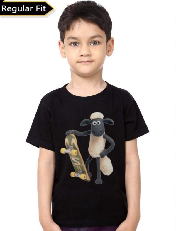 Shaun The Sheep Kids Black T-Shirt