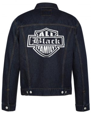 All Black Family Biker Denim Jacket