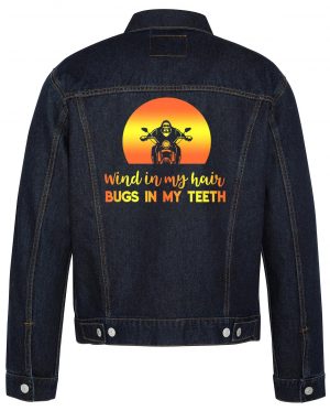 Bugs In My Teeth Biker Denim Jacket