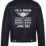 Except I Gotta Ask My Wife Biker Denim Jacket