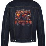 Heaven Won't Have Me Biker Denim Jacket