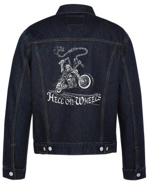 Hell On Wheels Biker Denim Jacket