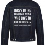 Here's To The Magnificent Women Biker Denim Jacket