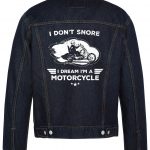 I Don't Snore Biker Denim Jacket