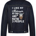 I Like My Motorcycle Biker Denim Jacket