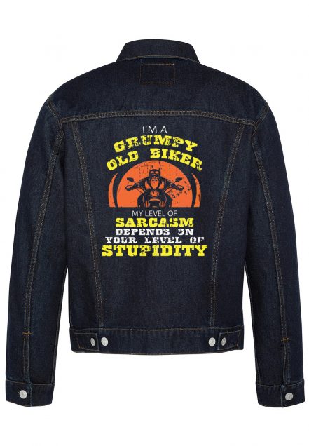 I'm A Grumpy Old Biker Denim Jacket