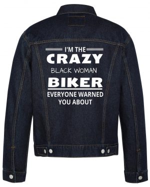 I'm The Crazy Biker Denim Jacket