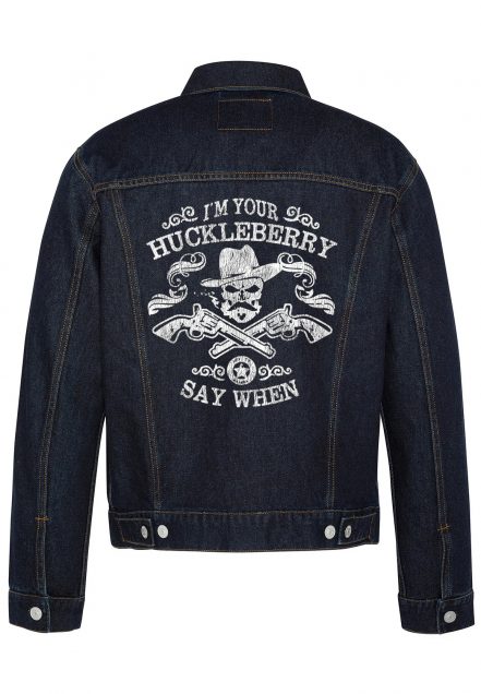 I'm Your Huckleberry Biker Denim Jacket