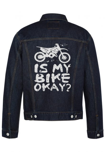 Is My Bike Ok Biker Denim Jacket