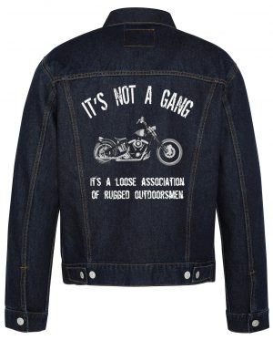 It's Not A Gang Biker Denim Jacket