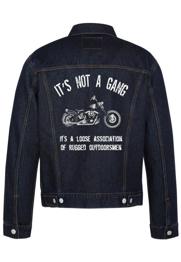 It's Not A Gang Biker Denim Jacket