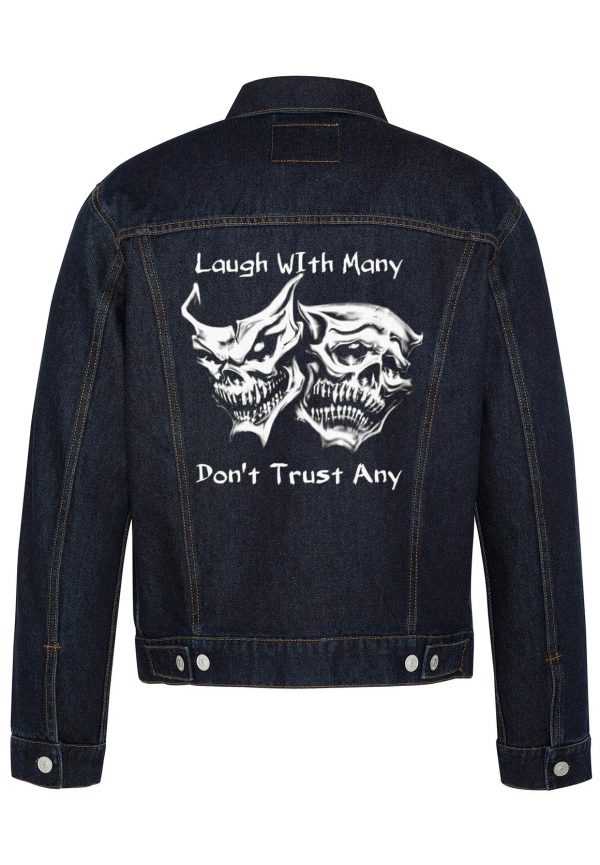 Laugh With Many Don't Trust Any Biker Denim Jacket