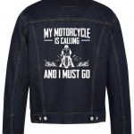 My Motorcycle Is Calling Biker Denim Jacket