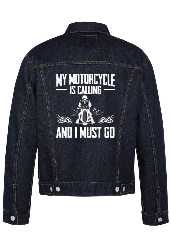 My Motorcycle Is Calling Biker Denim Jacket