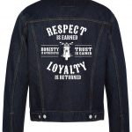 Respect And Loyalty Biker Denim Jacket