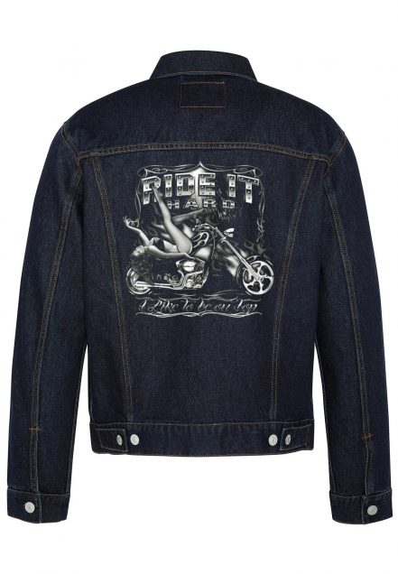 Ride It Hard Biker Denim Jacket