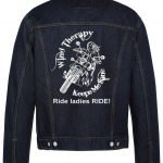 Ride Ladies Ride Biker Denim Jacket