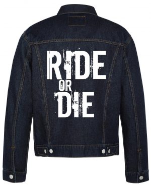 Ride Or Die Biker Denim Jacket
