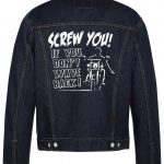 Screw You Biker Denim Jacket