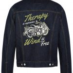 Therapy Is Expensive Wind Is Free Biker Denim Jacket