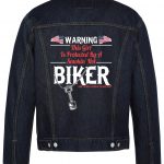This Girl Is Protected By A Smokin Hot Biker Denim Jacket